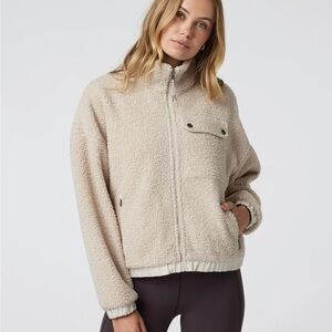 Vuori Cream Teddy Jacket